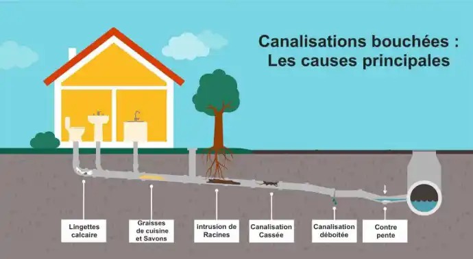 canalisation bouchées